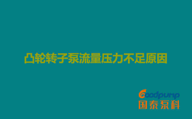 凸輪轉子泵流量壓力不足原因
